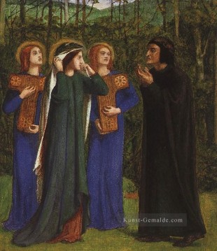  bruderschaft - die Sitzung von Dante und Beatrice im Paradies Präraffaeliten Bruderschaft Dante Gabriel Rossetti